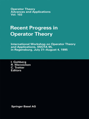 cover image of Recent Progress in Operator Theory